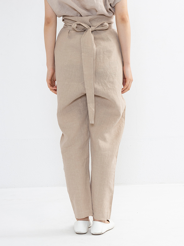 High count linen slim wrapped pants -ハイカウントリネンスリムラップパンツ-COSMIC  WONDER（コズミックワンダー）通販| st company