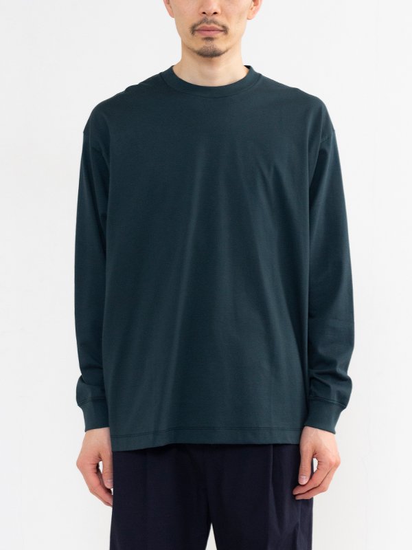 48/2 natural dye oversized long sleeve t-shirt-ナチュラルダイ