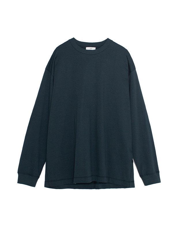 48/2 natural dye oversized long sleeve t-shirt-ナチュラルダイ