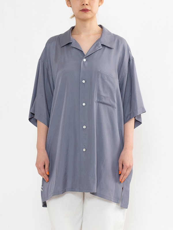 数量限定セール OVERSIZED CUPRO OPEN COLLAR SS SHIRT - トップス