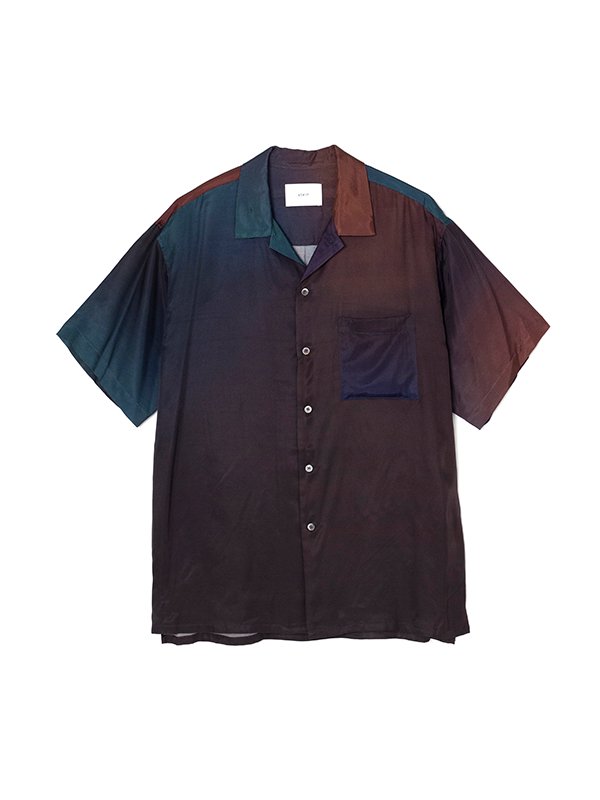 OVERSIZED CUPRO OPEN COLLAR SS SHIRT-オーバーサイズキュプラ