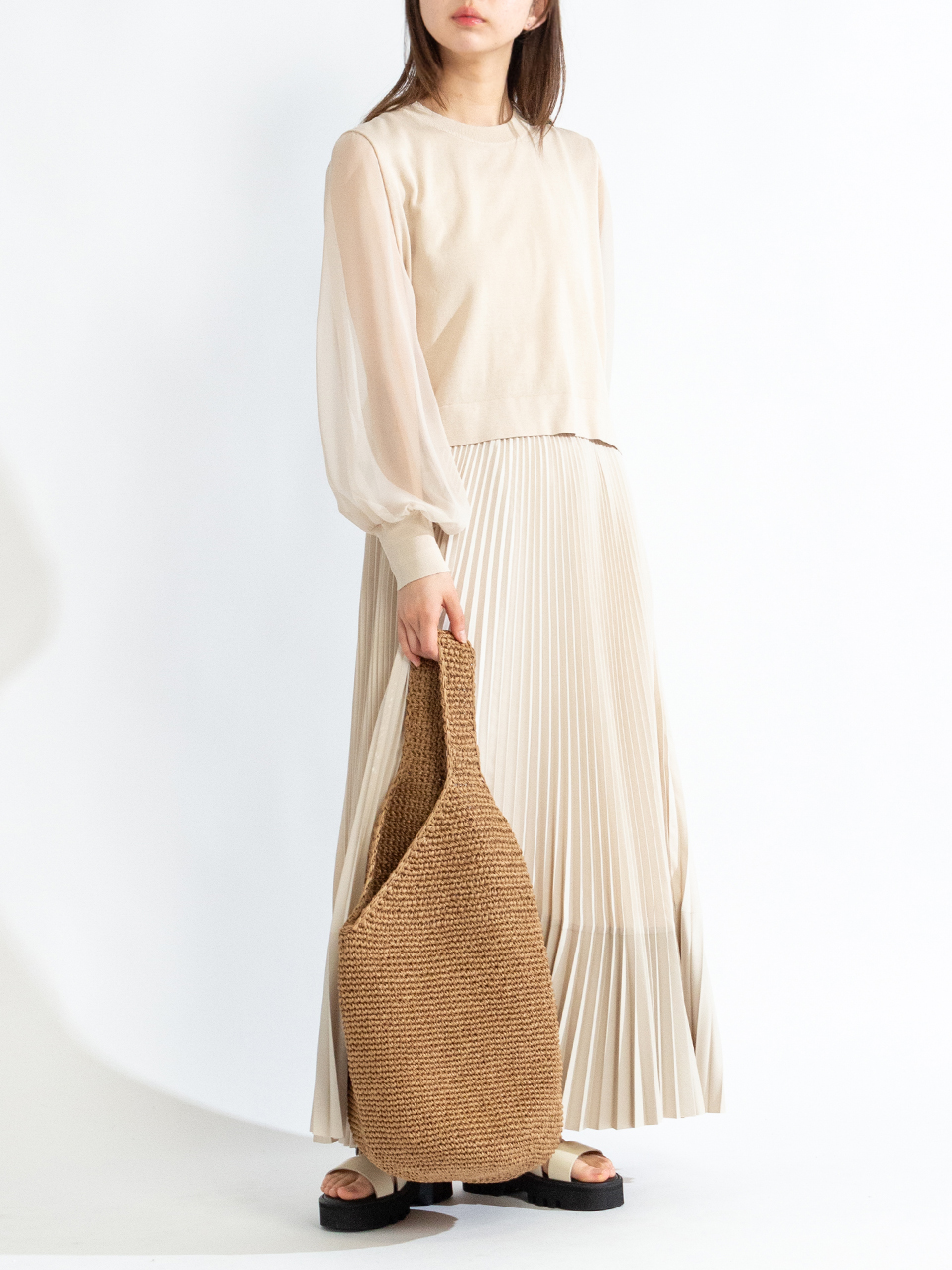 Aeta アエタ PAPER YARN SHOULDER L ペーパーヤーンショルダーL PY09