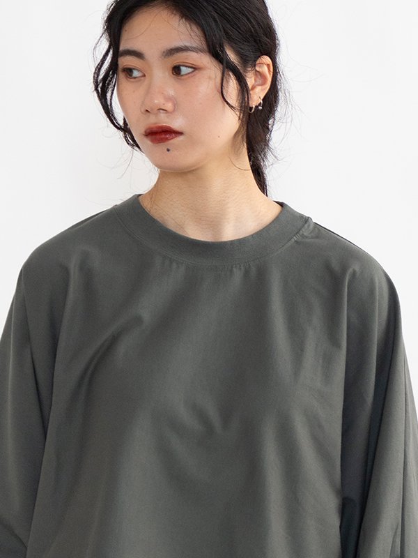 HYKE LONG-SLV TEE PONCHO - Tシャツ/カットソー(七分/長袖)
