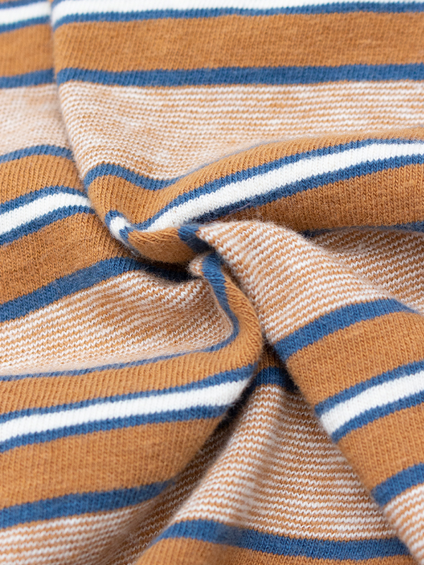 【美品】  67 nowos / ロクシチノーウォス | Striped t-shirt コットン半袖シャツ | F | ブラウン | レディース 美品】 67 nowos / ロクシチノーウォス | Striped t-shirt