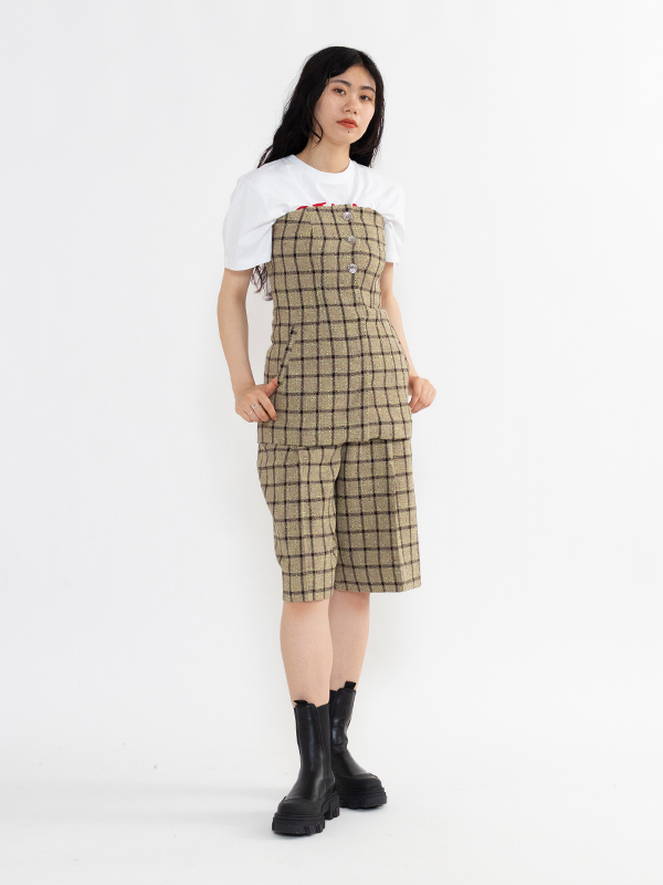 GANNI ガニー スーツ ストラップレス トップ green 大人気 (Ganni/トップスその他) 99087374【BUYMA】
