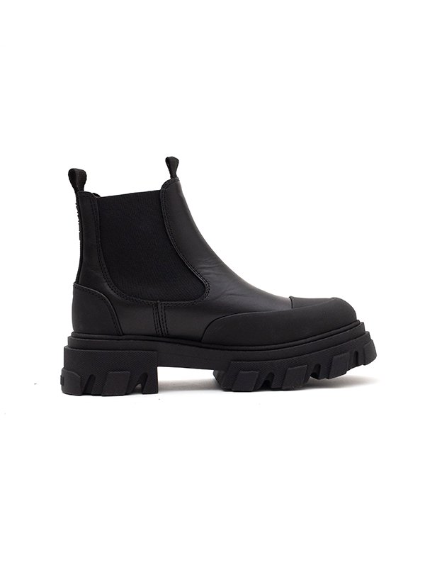 Low Chelsea Boots Black Stitch-ローチェルシーブーツブラック