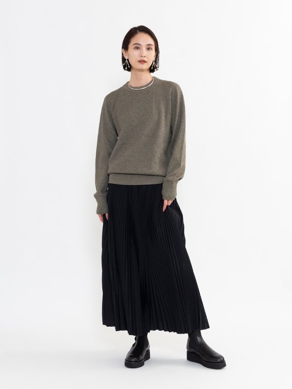 C/C CREW NECK THERMAL SWEATER-コットンカシミヤクルーネックサーマル