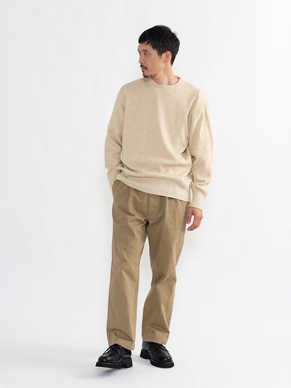 C/C CREW NECK THERMAL SWEATER-コットンカシミヤクルーネックサーマル