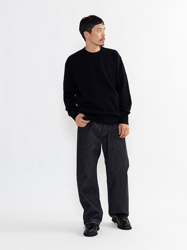 C/C CREW NECK THERMAL SWEATER-コットンカシミヤクルーネック