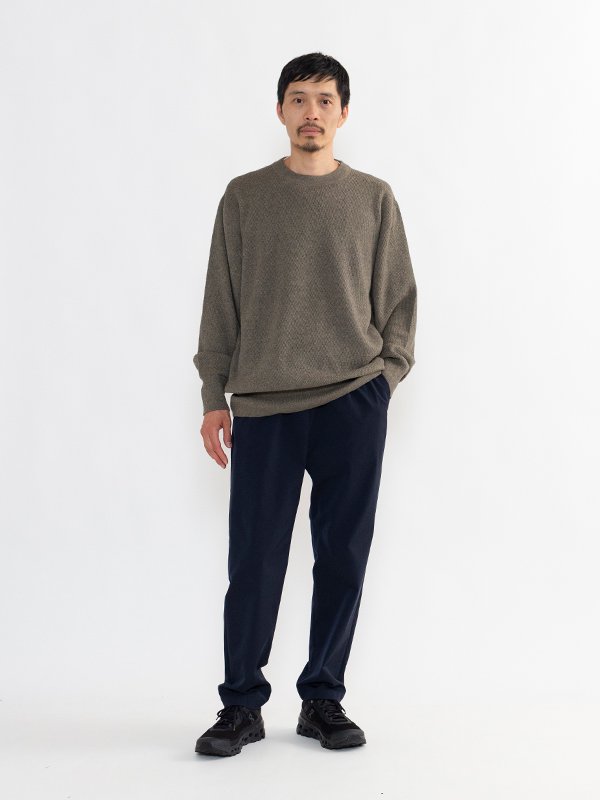 C/C CREW NECK THERMAL SWEATER-コットンカシミヤクルー