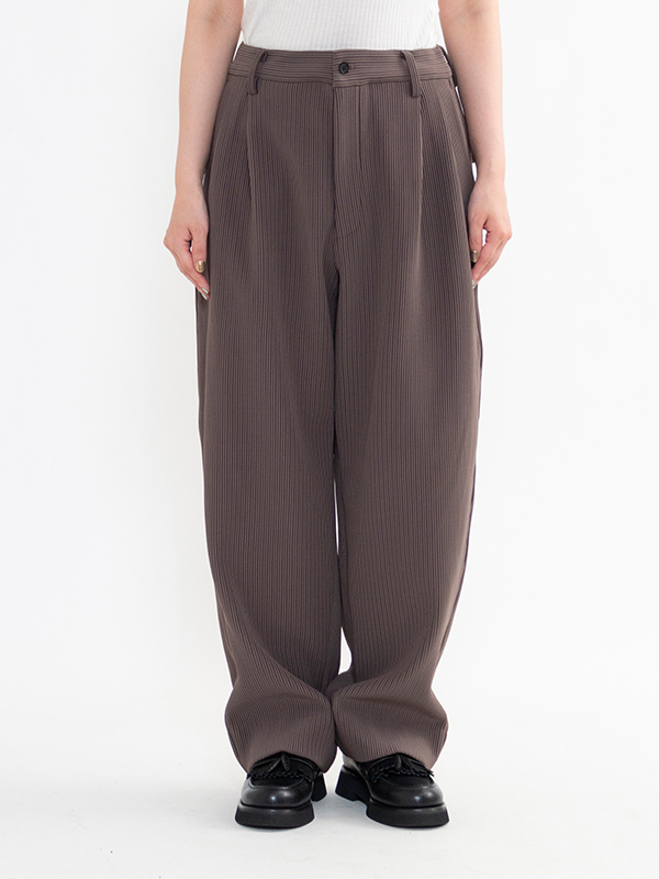 GRADATION PLEATS TWO TUCK TROUSERS-グラデーション