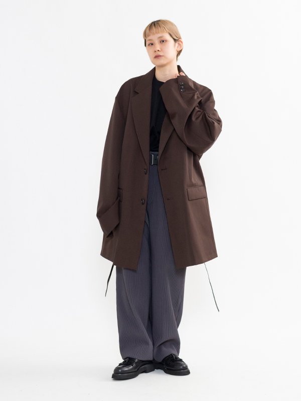 OVERSIZED SINGLE BREASTED LONG JACKET-オーバーサイズブレストロング