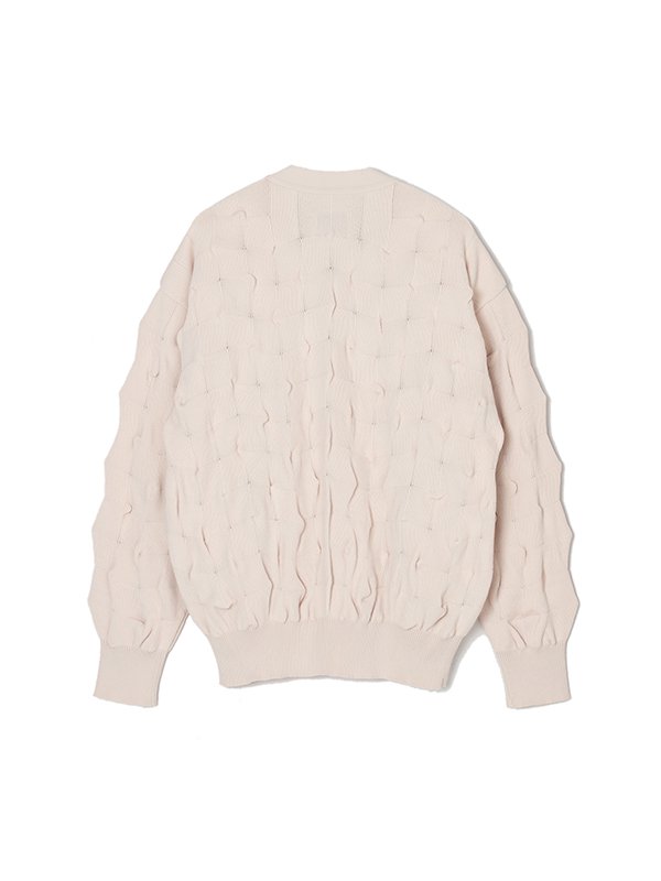 23AW Stein BUMPY PATTERNED KNIT CARDIGAN+quantonomics.com