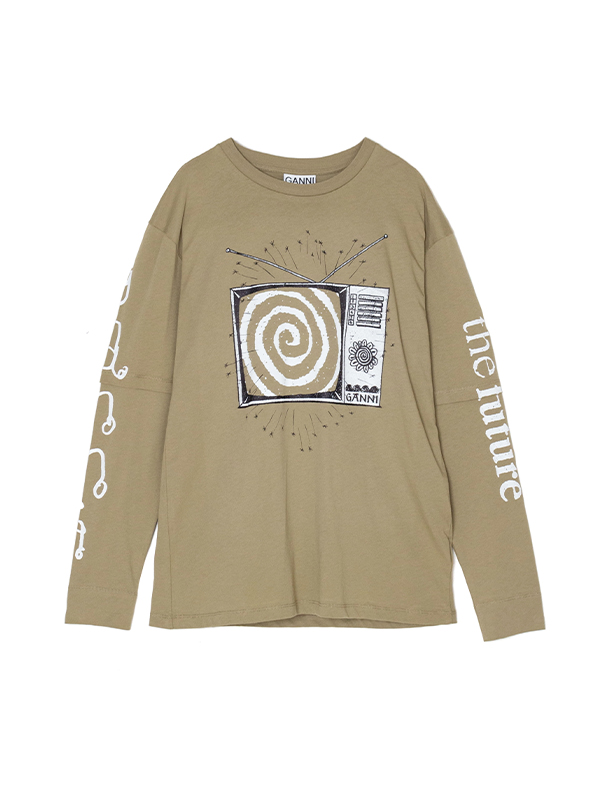 Light jersey tv long sleeve t-shirt-ライトジャージーtvロング