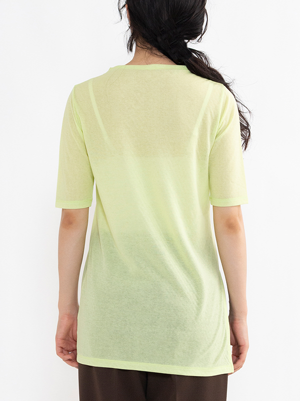 Cotton nylon seer short sleeve-コットンナイロンシアー