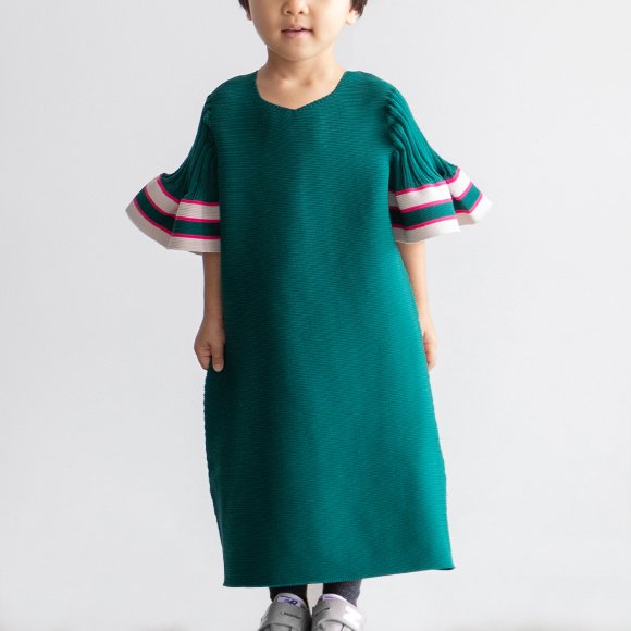 POTTERY KID SHORT BELL SLEEVE FLARE DRESS-ポッタリーキッズショート 