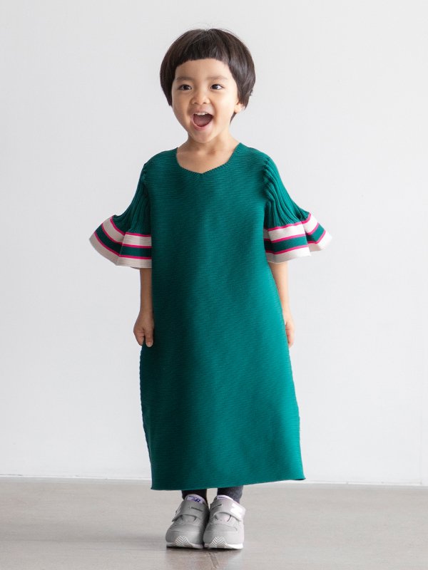 POTTERY KID SHORT BELL SLEEVE FLARE DRESS-ポッタリーキッズショート