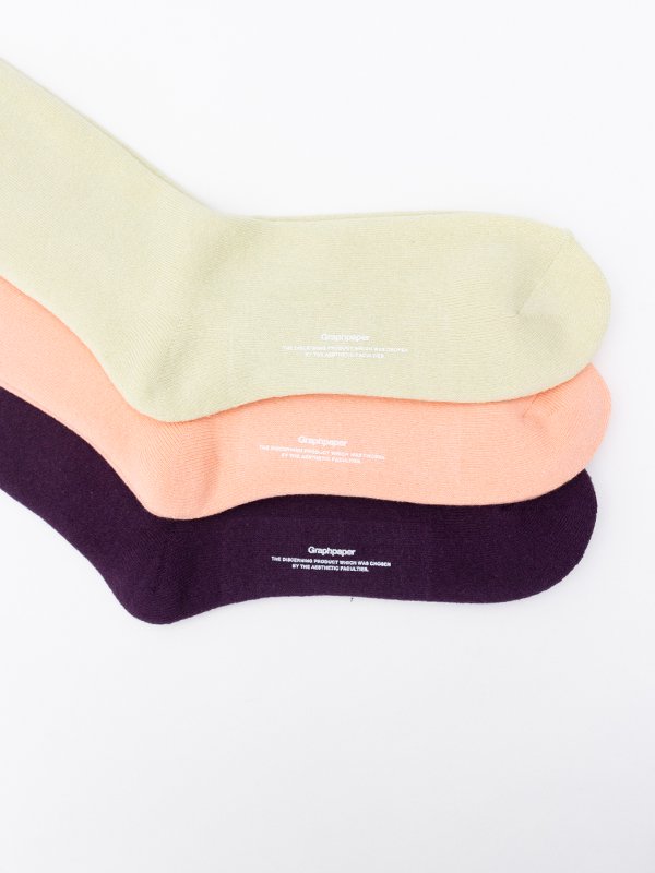 Graphpaper 3-pack socks-グラフペーパー3pソックス-Graphpaper（グラフペーパー）通販| stcompany