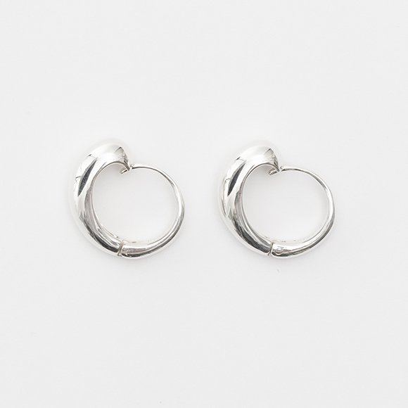 HOOP EARRINGS(SILVER)-フープイヤリング(シルバー)-HYKE（ハイク