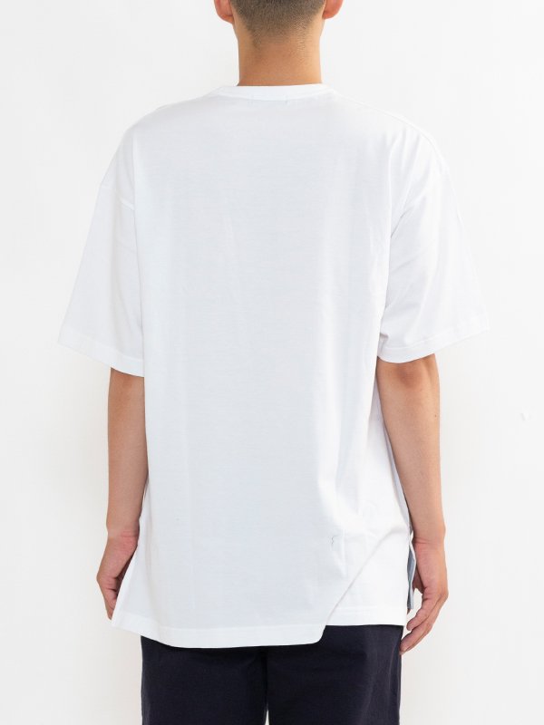 Multi-material mix T-shirt-マルチマテリアルミックスTシャツ-COMME