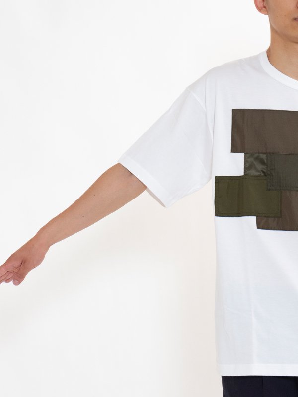 Multi-material mix T-shirt-マルチマテリアルミックスTシャツ-COMME