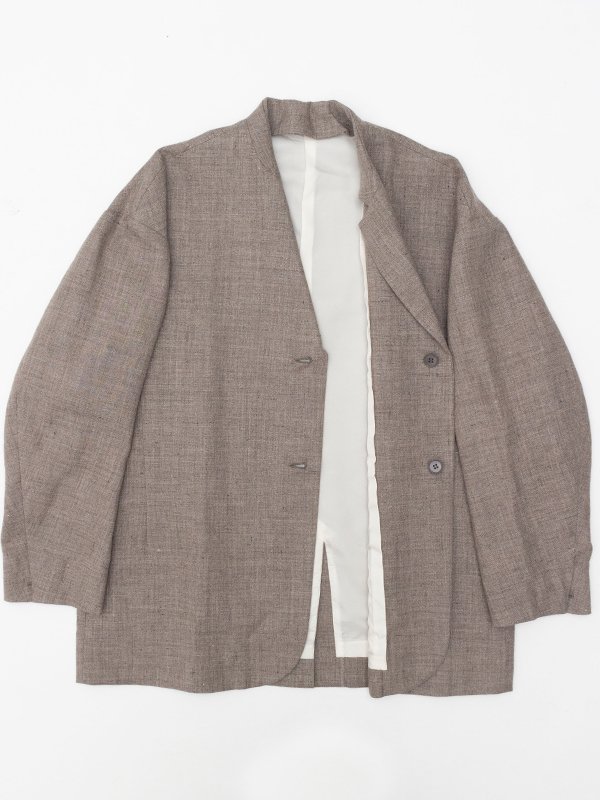 Linen wool sharkskin jacket-リネンウールシャークスキン ジャケット