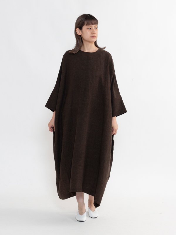 Crassic linen wool big square dress-クラシックリネンウールビッグスクエアドレス-COSMIC  WONDER（コズミックワンダー）通販| st company