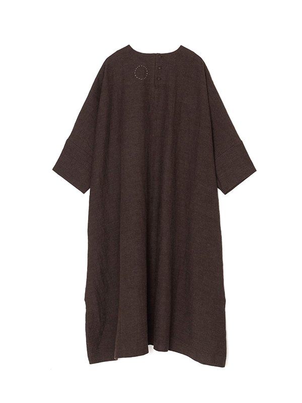 Crassic linen wool big square dress-クラシックリネンウールビッグ