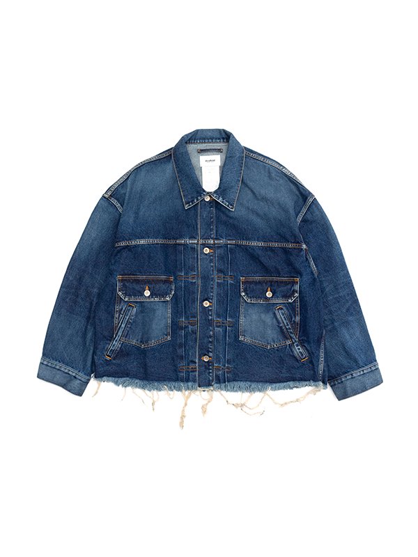 CUT OFF OVERSIZED DENIM JACKET-カットオフオーバーサイズデニム