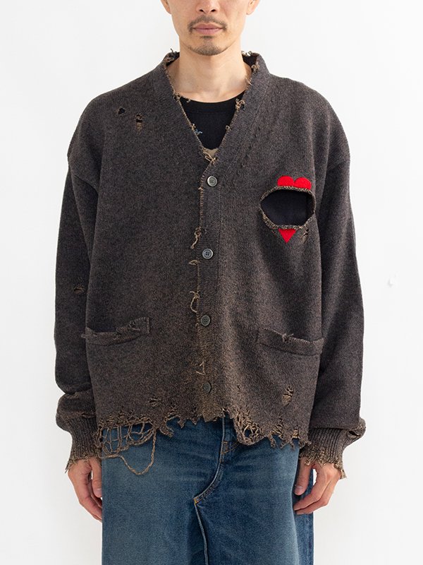 BROKEN HEART CARDIGAN-ブロークンハートカーディガン-doublet