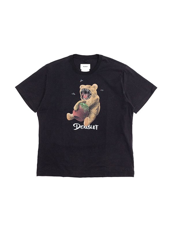 VIOLENT STUFF BEAR PRINT T-SHIRT-バイオレントスタッフベアプリントT