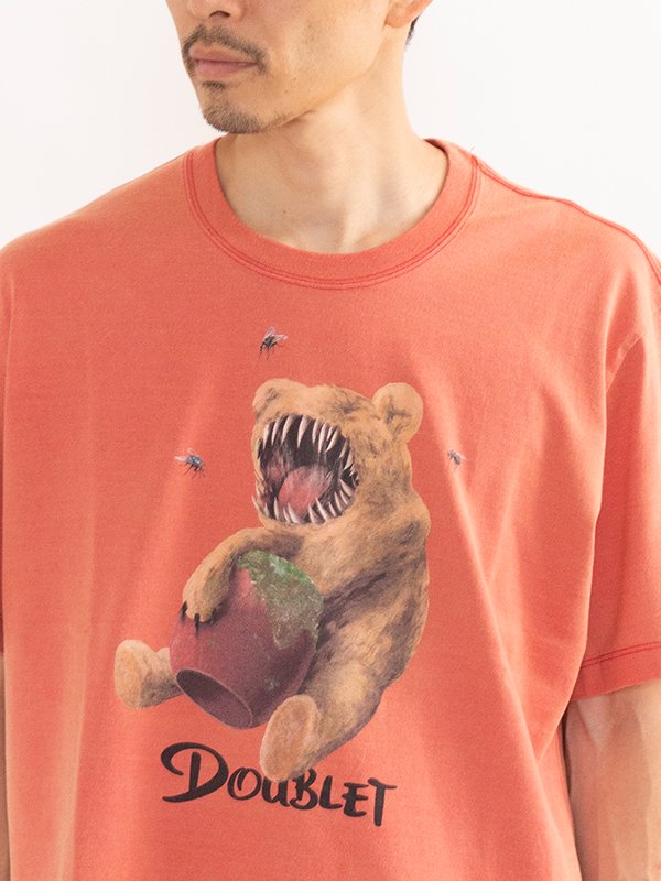 VIOLENT STUFF BEAR PRINT T-SHIRT-バイオレントスタッフベアプリントT