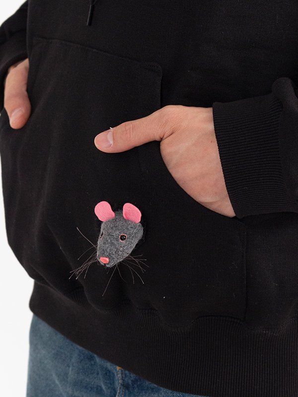 EMBROIDERY HOODIE WITH MICE-エンブロイダリーフーディーウィズマイス