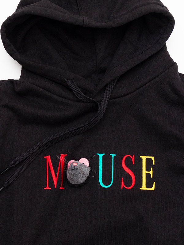 EMBROIDERY HOODIE WITH MICE-エンブロイダリーフーディーウィズマイス