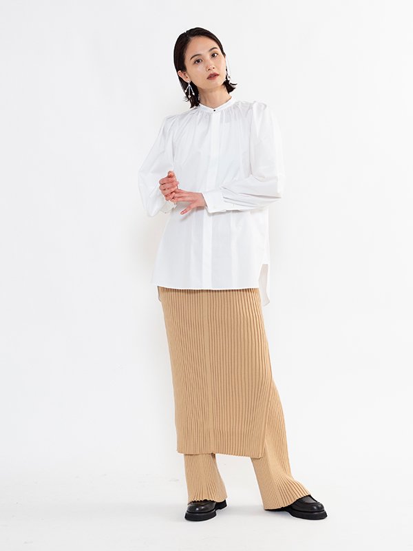 WIDE RIBBED SWEATER PANTS-ワイドリブセーターパンツ-HYKE（ハイク