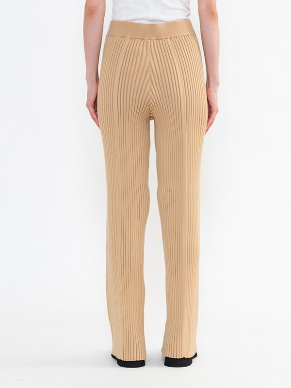 WIDE RIBBED SWEATER PANTS-ワイドリブセーターパンツ-HYKE（ハイク