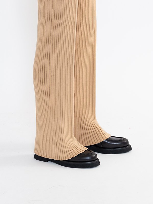 WIDE RIBBED SWEATER PANTS-ワイドリブセーターパンツ-HYKE（ハイク