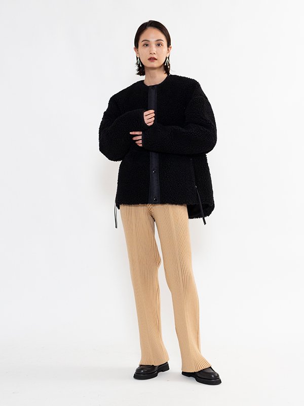 WIDE RIBBED SWEATER PANTS-ワイドリブセーターパンツ-HYKE（ハイク