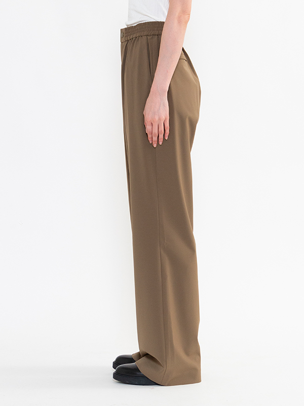 STRETCH WIDE LEG PANTS-ストレッチワイドレグパンツ-HYKE（ハイク