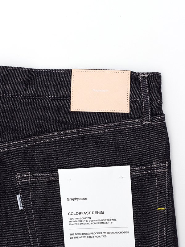 Colorfast Denim Five Pocket Wide Straight Pants-カラーファスト