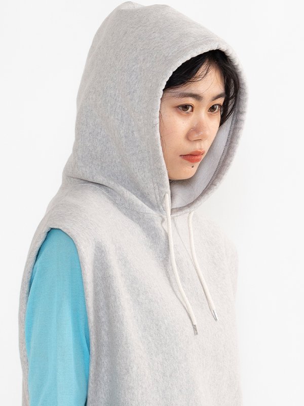 Athletic fleece n/s hoodie-アスレチックフリースノースリーブ