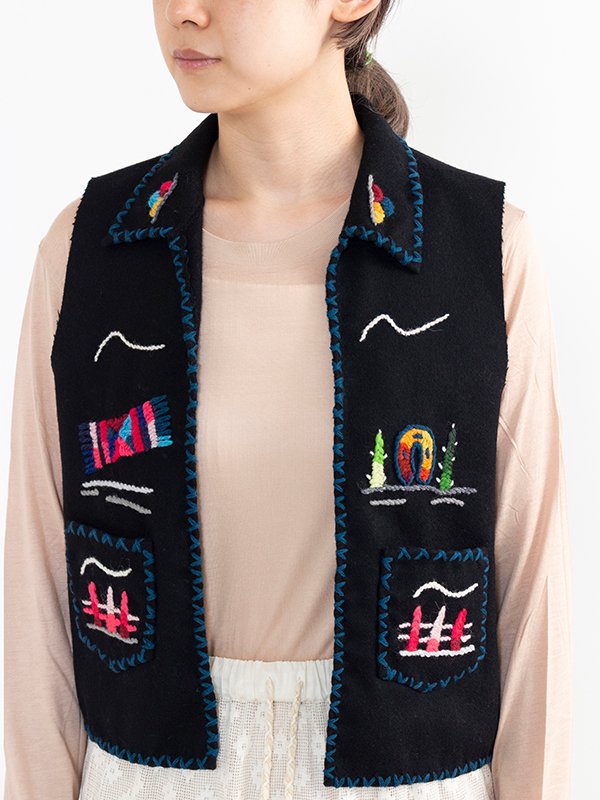 Embroidery vest-エンブロイダリーベスト-nowos（ノーウォス）通販| st