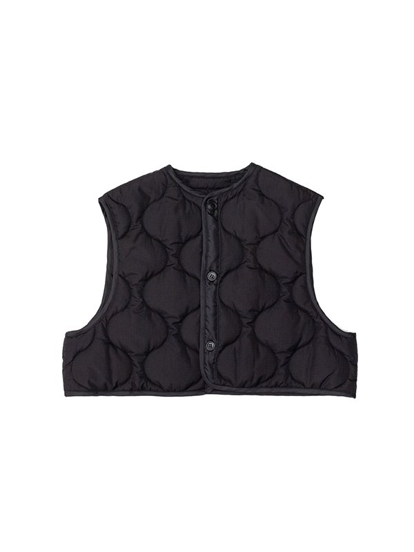 QUILTED CROPPED VEST-キルトクロップドベスト-HYKE（ハイク）通販| st