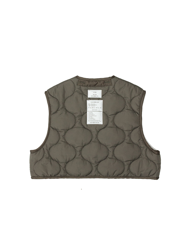 QUILTED CROPPED VEST-キルトクロップドベスト-HYKE（ハイク 