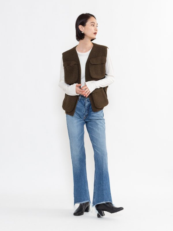 Wool jersey field vest-ウールジャージーフィールドベスト-INSCRIRE