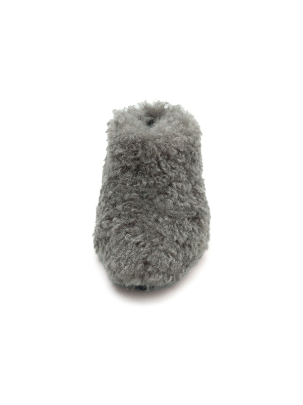 FAUX SHEARING WEDGE PUMPS-フォウシャーリングウェッジパンプス-HYKE