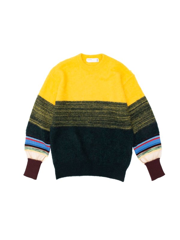 Border knit pullover-ボーダーニットプルオーバー-TOGA PULLA