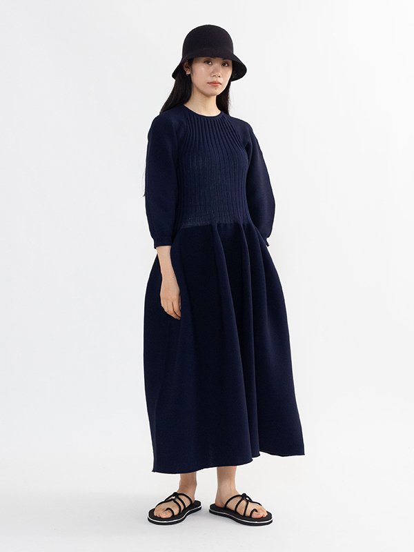 POTTERY LONG PUFF SLEEVE DRESS-ポッタリーロングパフスリーブドレス 