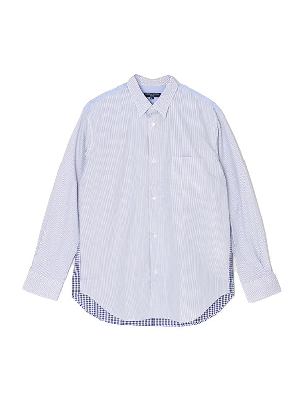 Cotton stripe x cotton hakeme x cotton check shirt-コットン