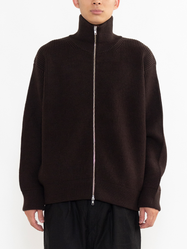 サイズMstein Oversized Drivers Knit Zip Jacket